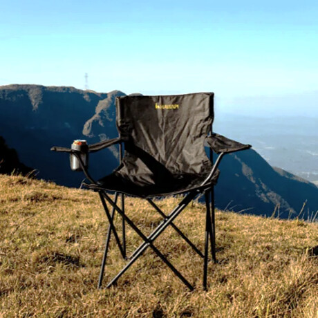 Silla Camping Hawapi Kaypi con Posa Vaso Negro Ub NEGRO