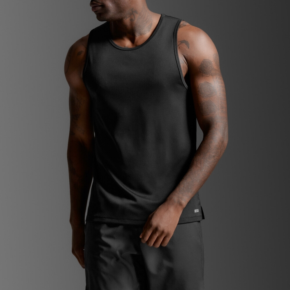 Bividi Running Aero Mesh Tank Hombre Black/silver Reflective