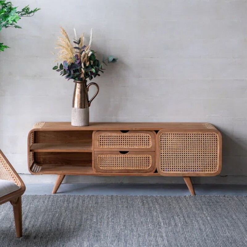 APARADOR 120x39x50CM MDF/RATTAN APARADOR 120x39x50CM MDF/RATTAN