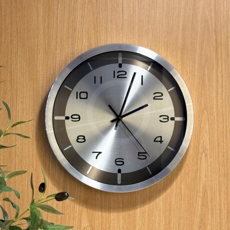 Reloj Pared Redondo plateado Ø 30cm Reloj Pared Redondo plateado Ø 30cm