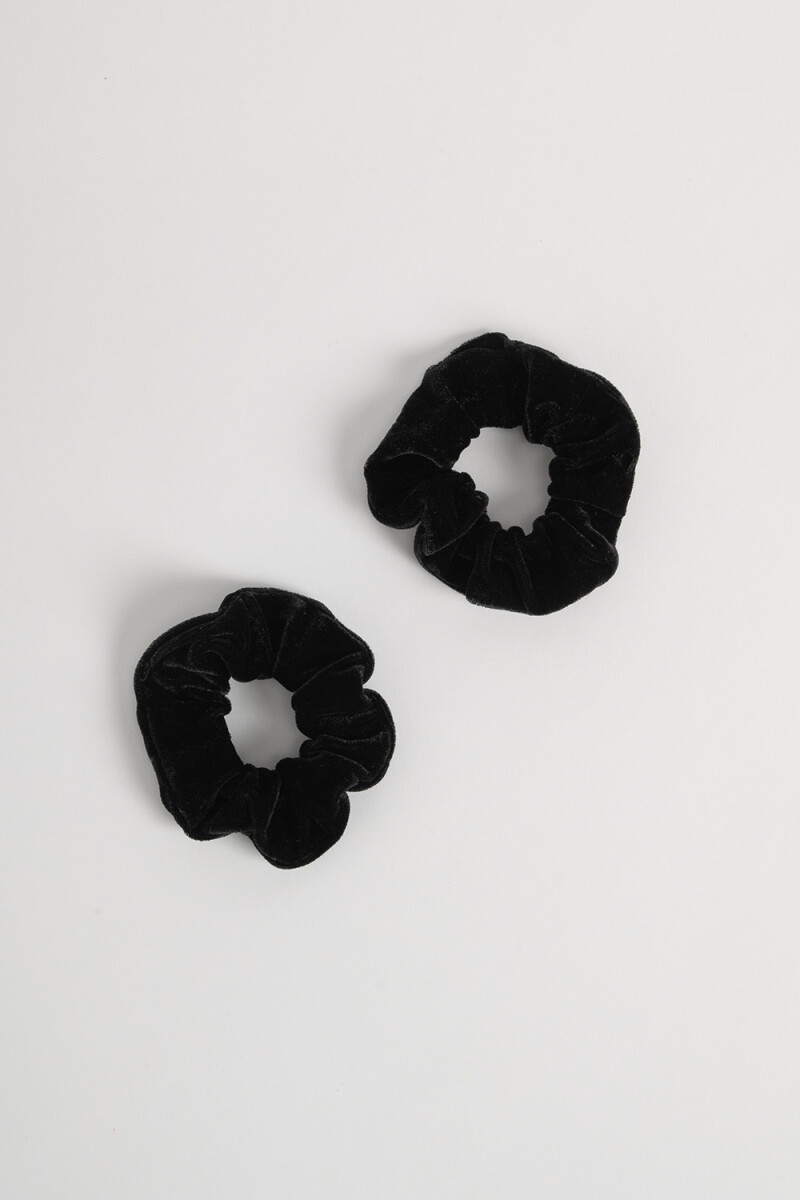 Pack x 2 scrunchie terciopelo Negro