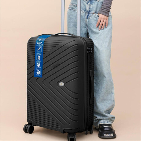 Set X3 Valijas De Viaje Rígidas 4 ruedas 20, 24 y 28 Negro1