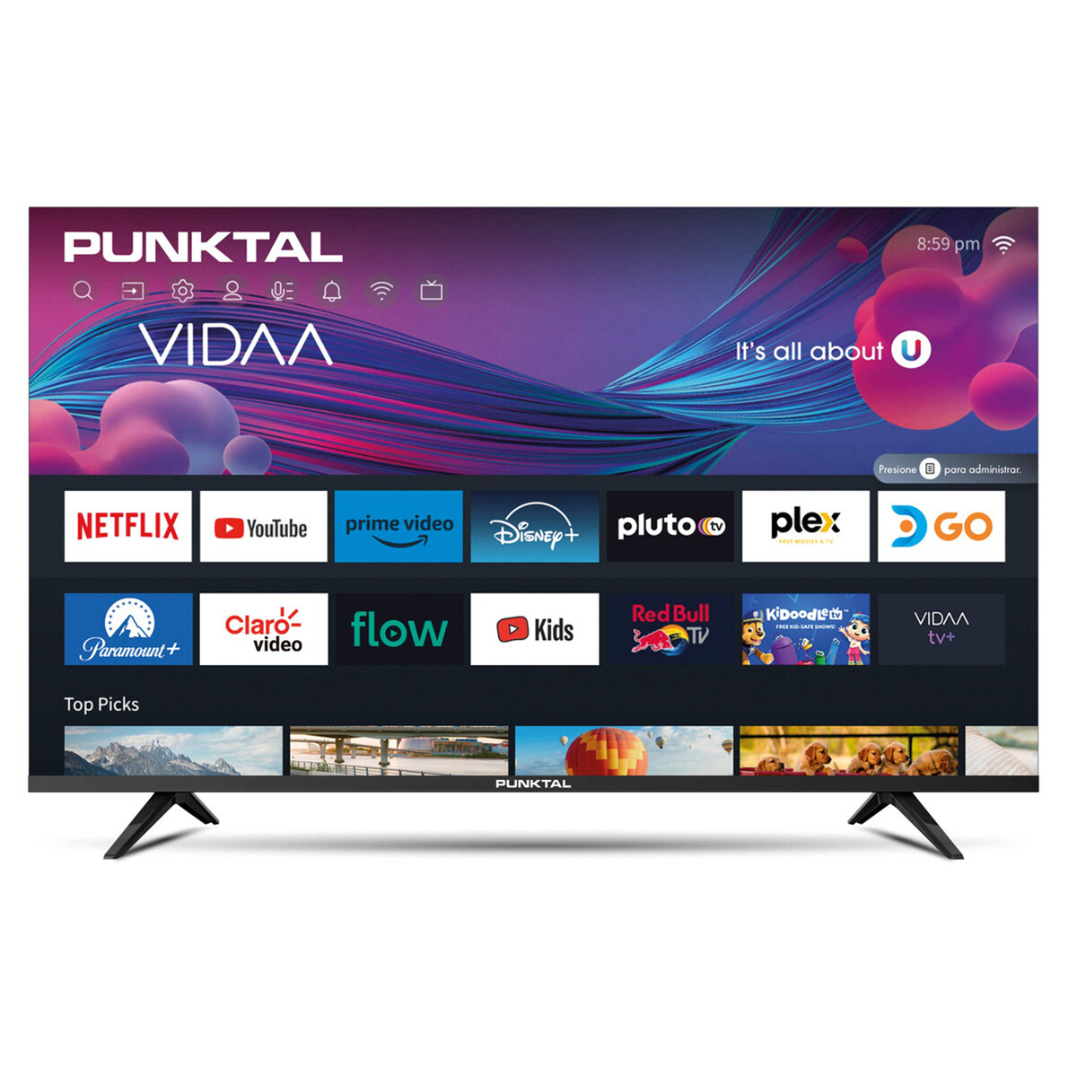 Smart Tv 50 Pulgadas Punktal 4k Wifi Netflix Televisor Full Hd Dimm 