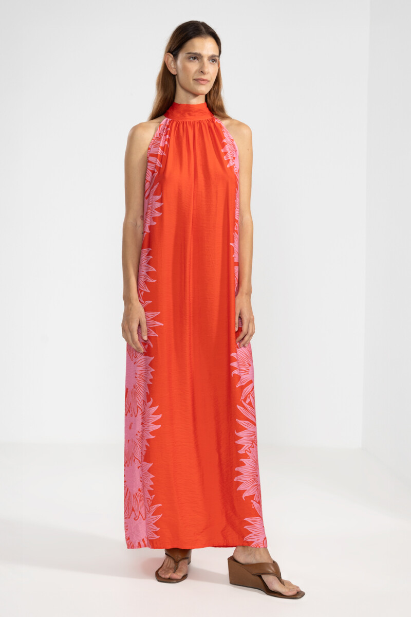 MICHU HALTER DRESS Rojo