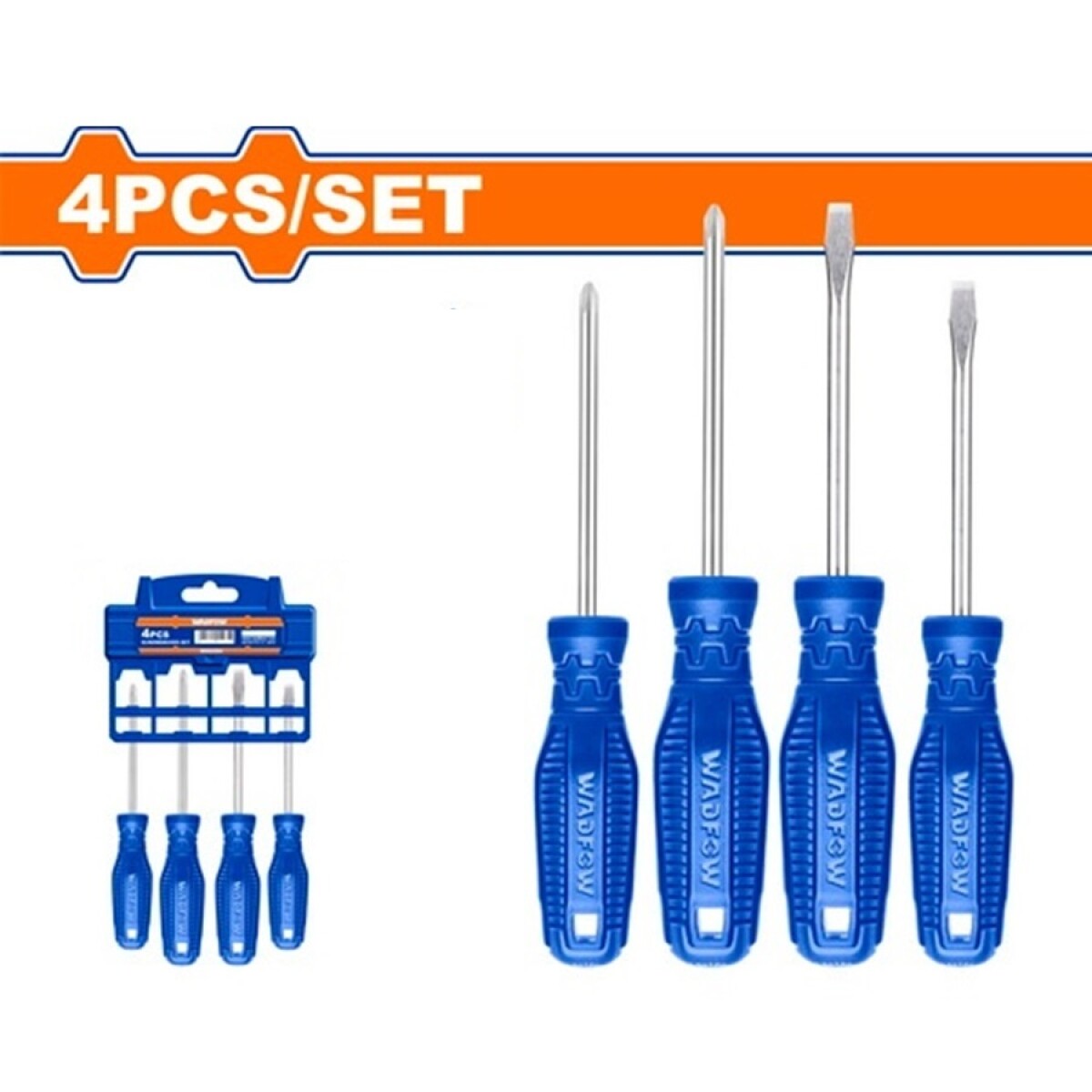 Set 4 Destornilladores Wadfow WSS2204 Universo Binario 