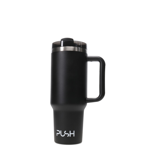 Botella Push Con Asa Negro