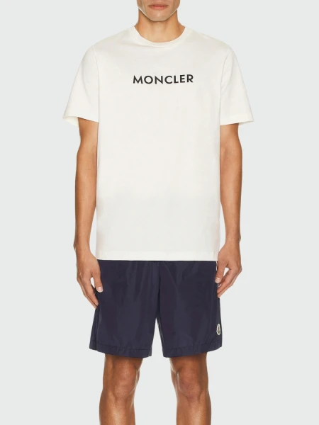 Moncler - Remera de algodón con logo Blanco