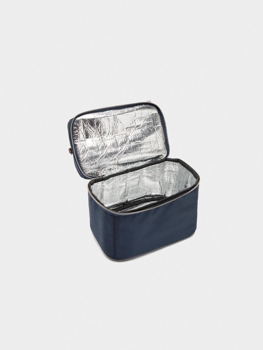 Bolsa Porta-Alimentos Lisa De Nylon azul-marino