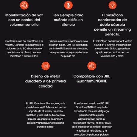 Micrófono gamer JBL Quantum Stream USB-C V01