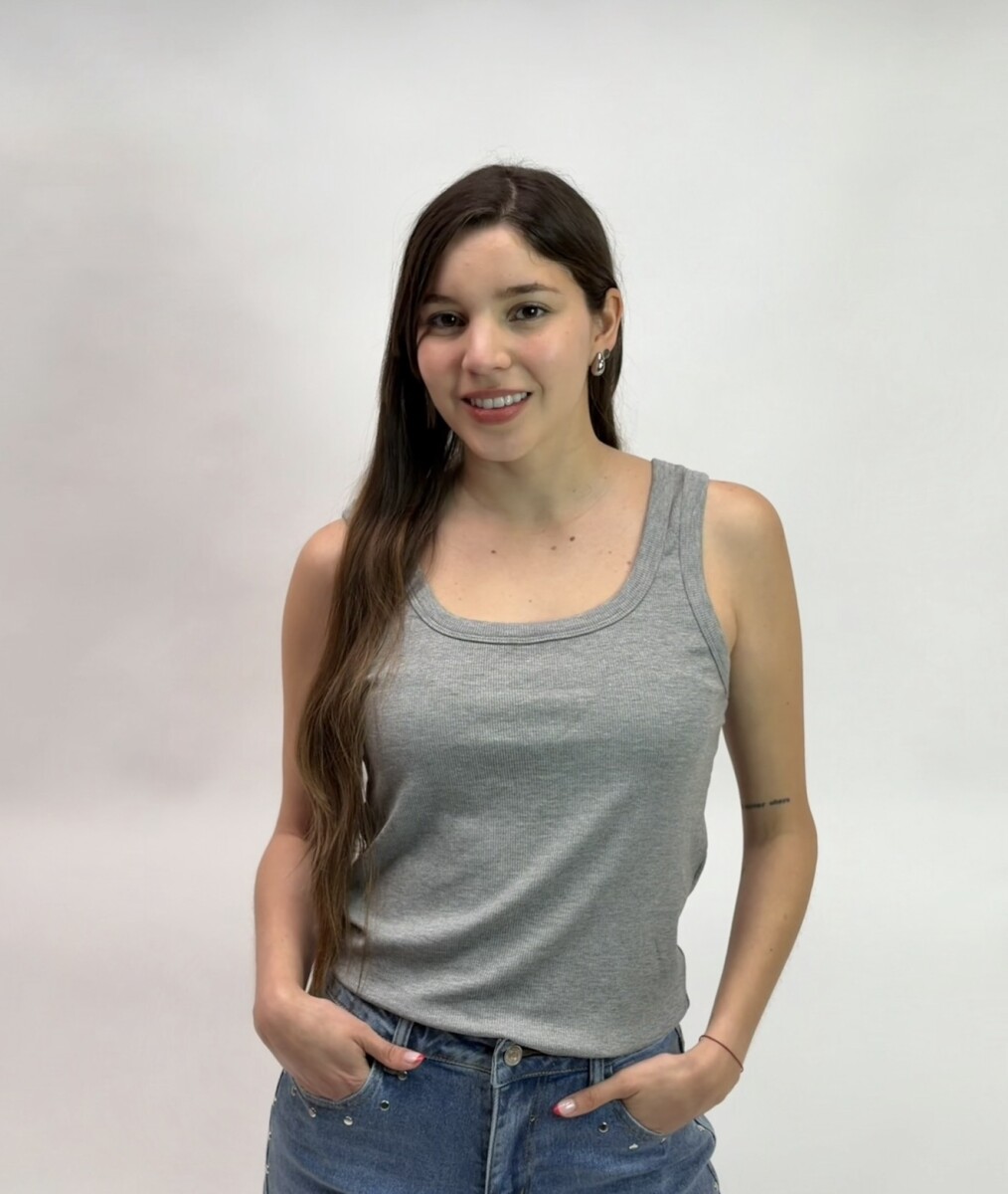 Musculosa Rib Gris 