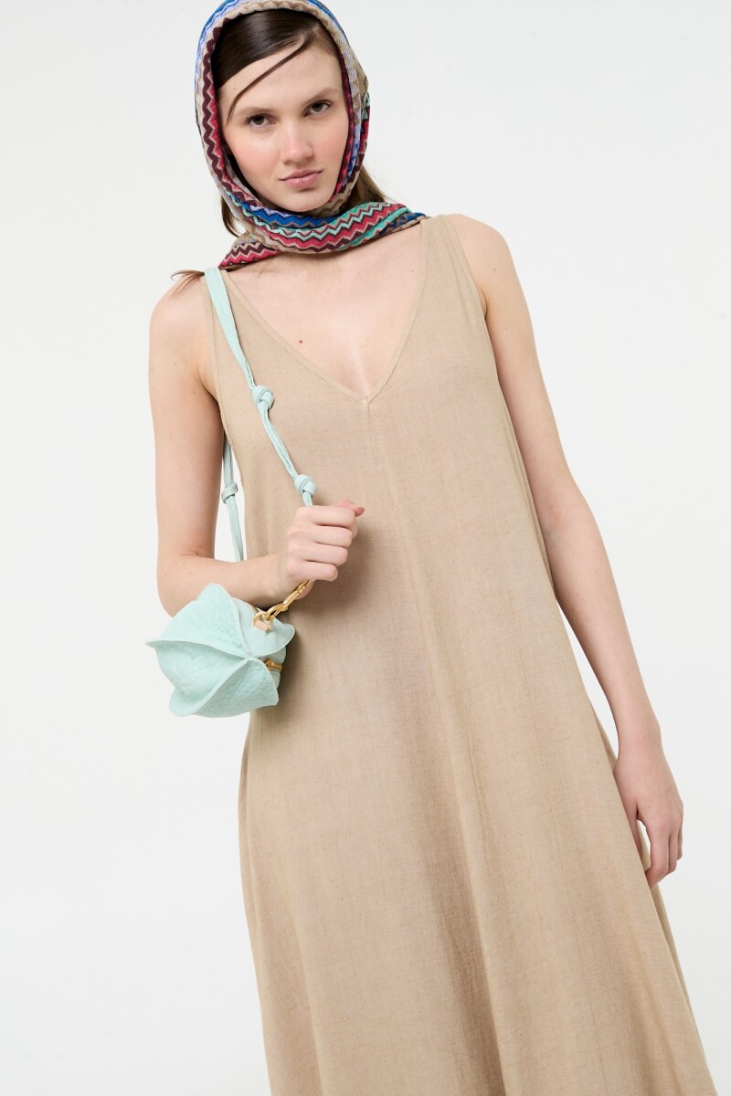 VESTIDO SUELTO Beige