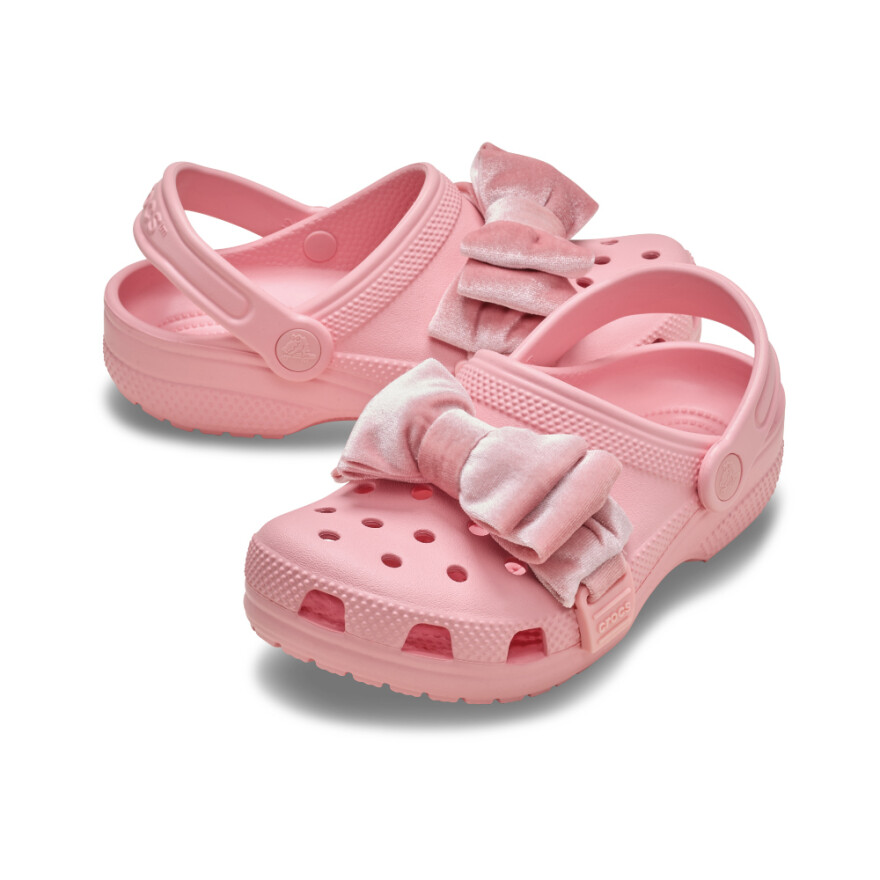 Classic Velvet Bow Clog K Powder Pink