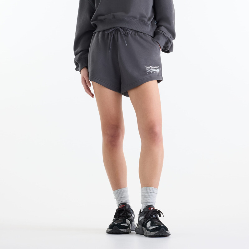 Short Newbalance Trackside French Terry mujer WB62232JBLK Gris