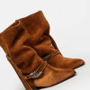Bota Caña Media Amazonia En Cuero Gamuzado Cuoio