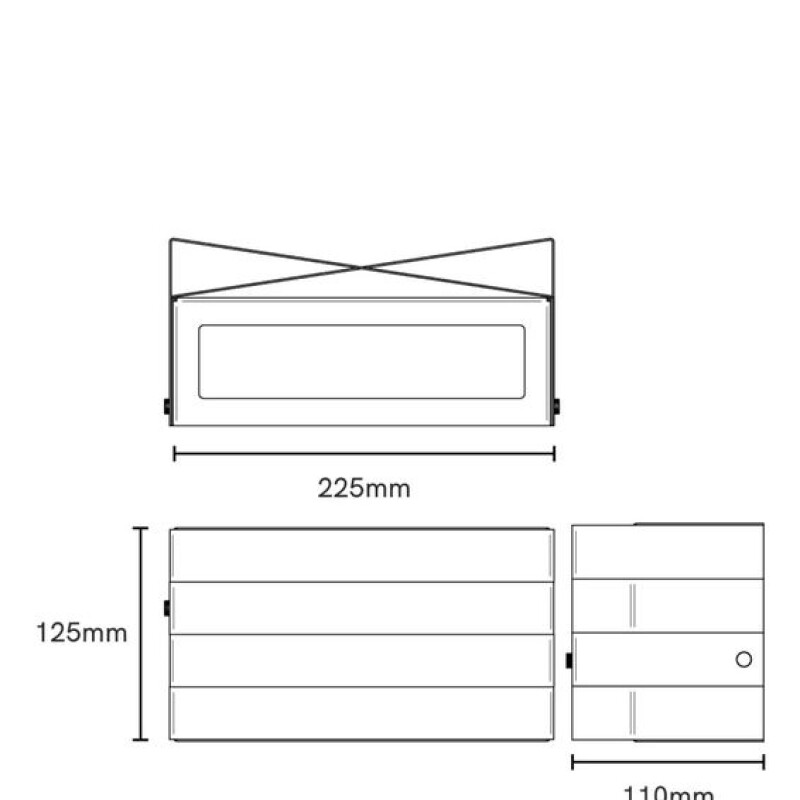 APLIQUE TRAMA RETANGULAR ALUMINIO IP54 225MM 1XE27 NEGRO APLIQUE TRAMA RETANGULAR ALUMINIO IP54 225MM 1XE27 NEGRO
