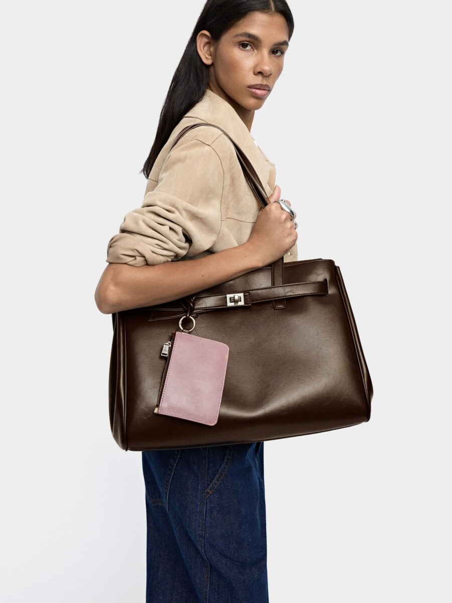 Bolso Para Portátil Con Colgante marron