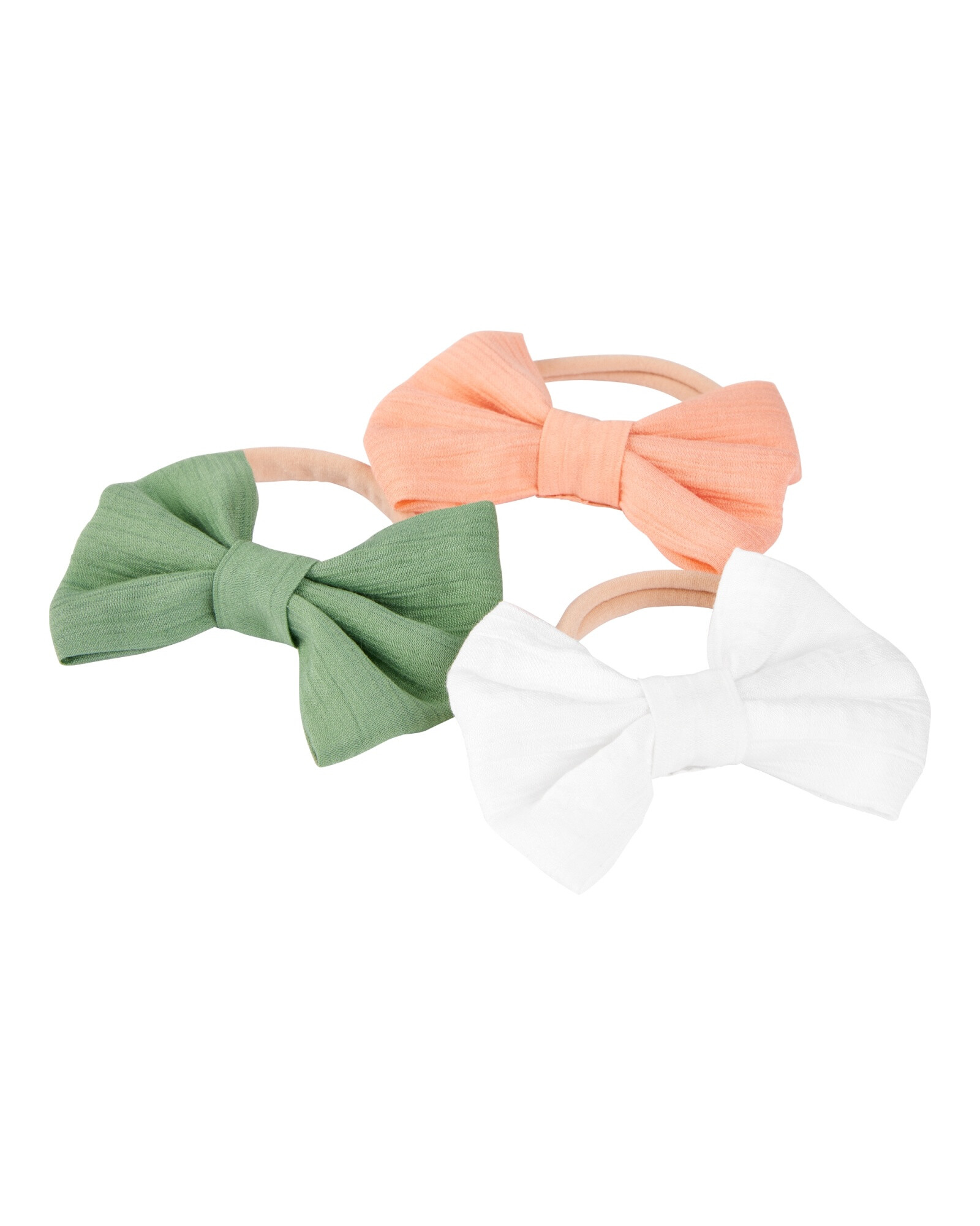 Pack tres colitas de pelo, diseño moñas Sin color