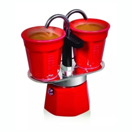 Cafetera BIALETTI Mini Set Express 2 Tazas Manual Italiana Roja Cafetera BIALETTI Mini Set Express 2 Tazas Manual Italiana Roja