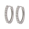 Aros Samantha de oro blanco 18k con brillantes. Aros Samantha de oro blanco 18k con brillantes.