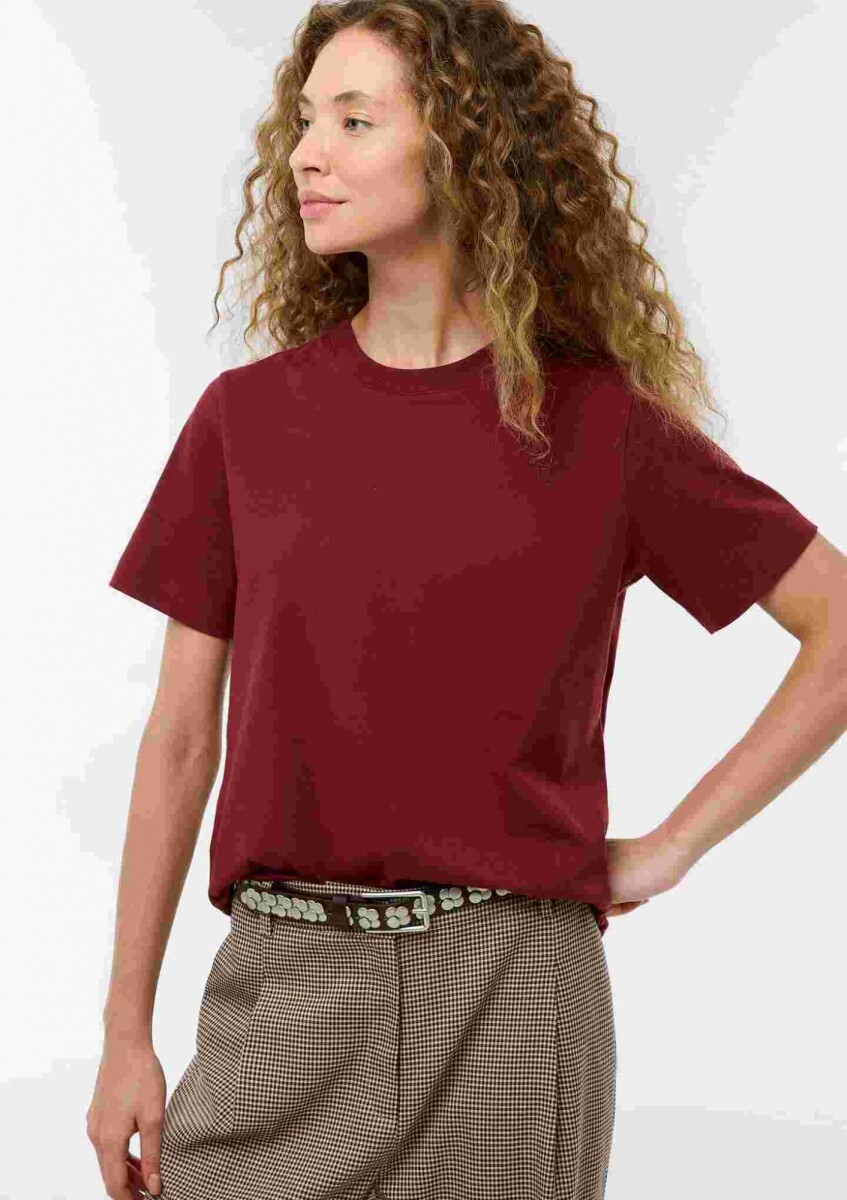 CAMISETA MANGA CORTA SUPER COTTON - BORDEAUX 