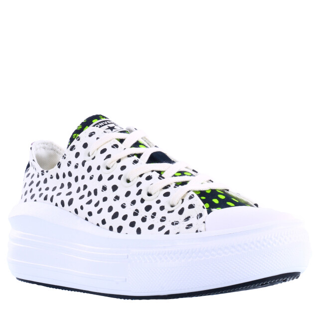 Championes de Mujer Converse - All Star Ctas Move OX Blanco - Negro - Animal Print