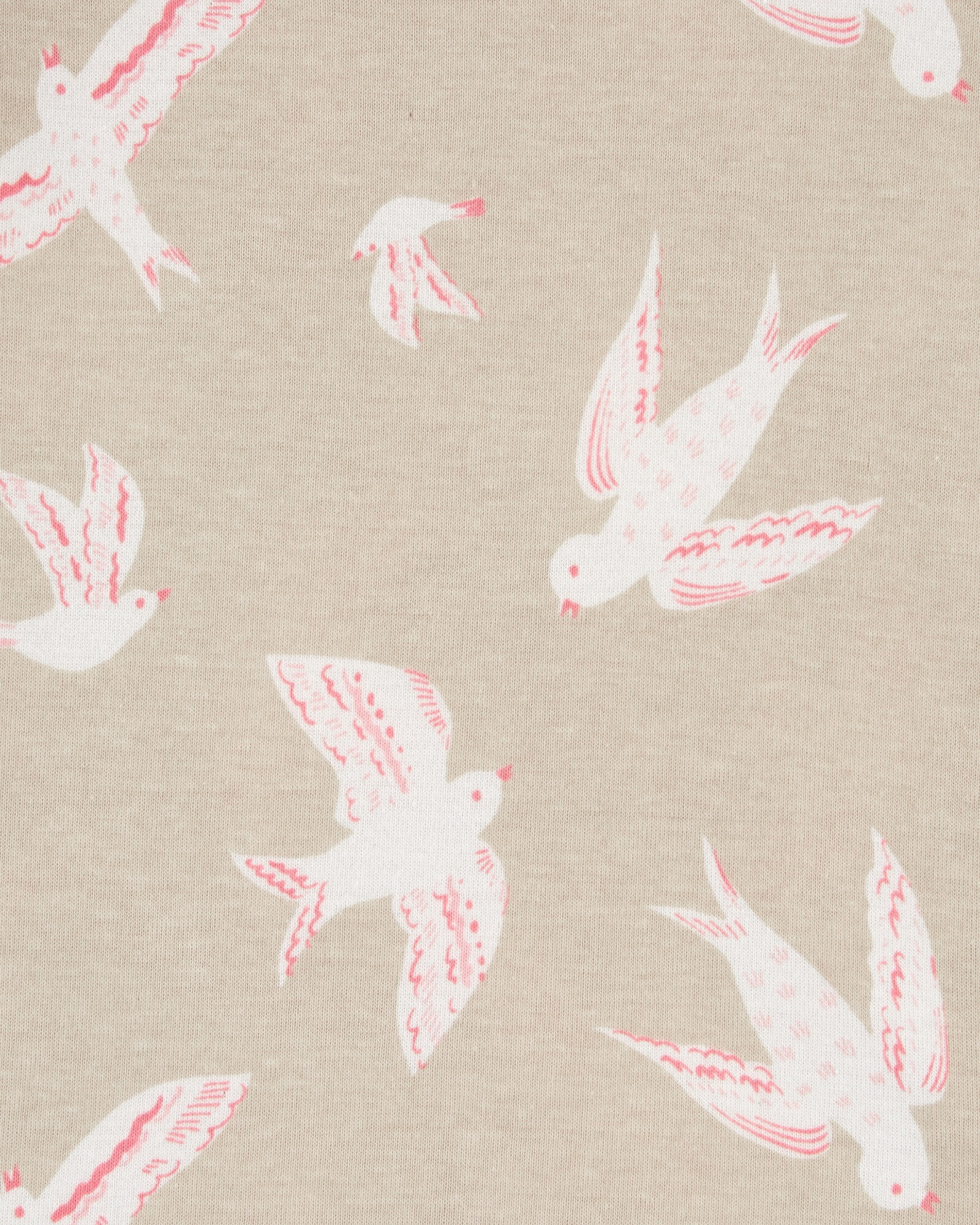 Pijama cuatro piezas de algodón dos remeras y dos pantalones Sin color