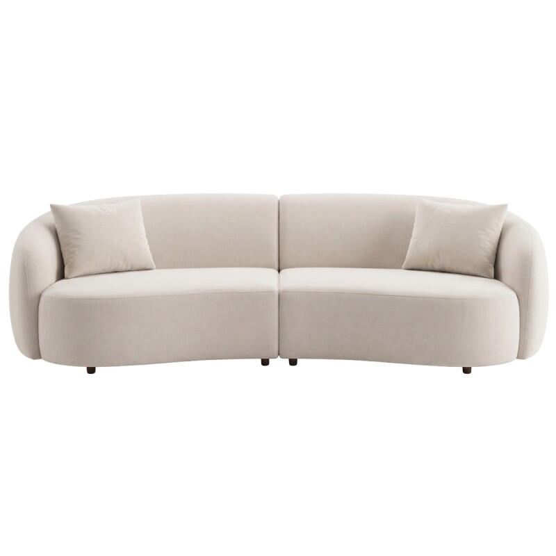 SOFA 4 PUESTOS 2PZS CURVED TELA 401143 (CD) Unica
