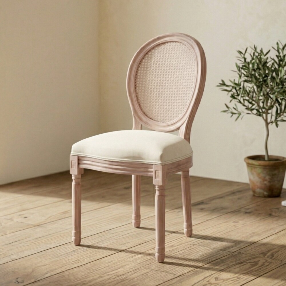 Silla de Comedor Tapizada Madera natural Luis XV - Origen Silla de Comedor Tapizada Madera natural Luis XV - Origen