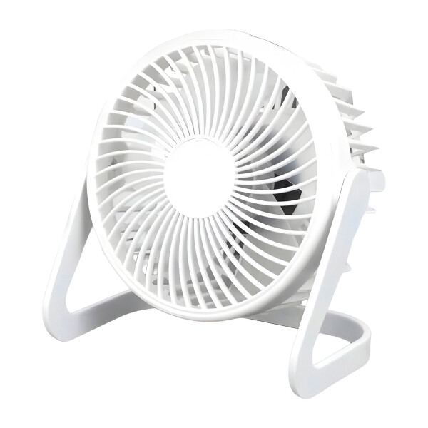 Ventilador De Escritorio Portatil Inclinable 14,5 Cm Usb Color Blanco