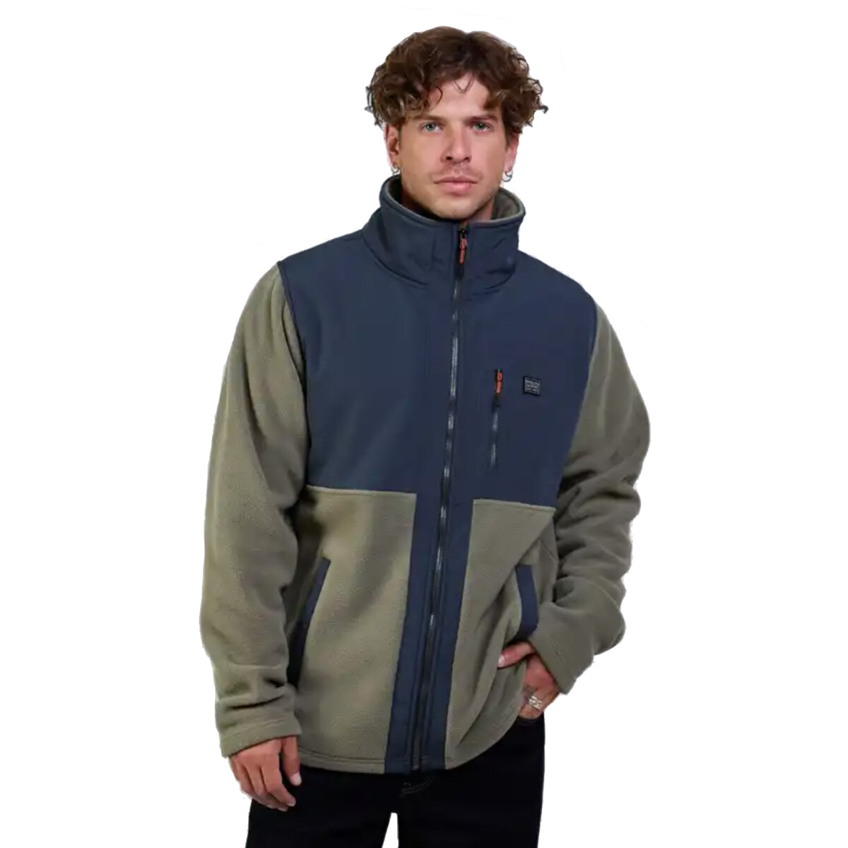 Canguro Micropolar Maui and Sons - Army Block - Verde/Azul 