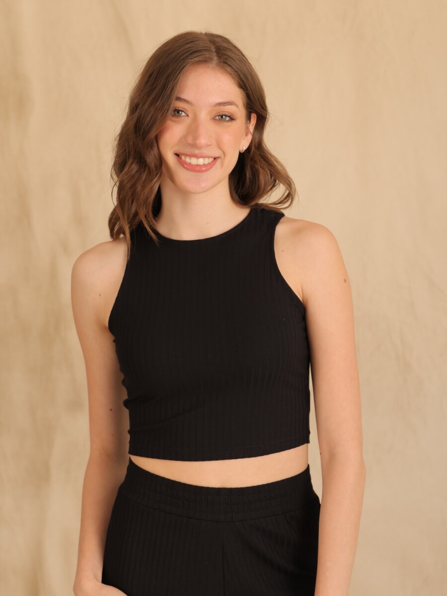 Crop Casual. - Negro 