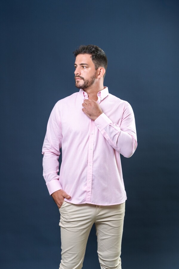 Camisa Mangas Largas. ROSA