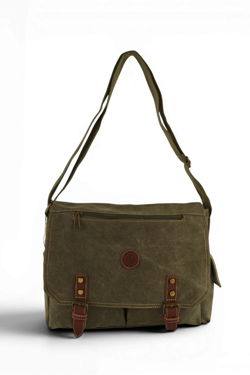 Bolso mensajero de lona Verde