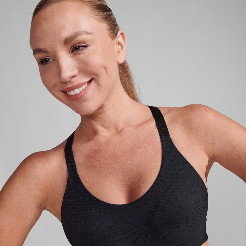 Aero Medium Impact Bra - Mujer Black/black