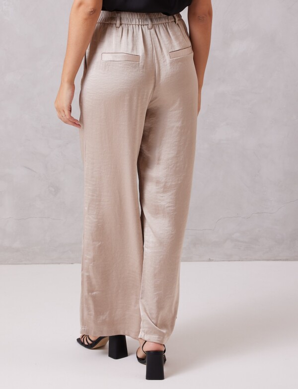 Pantalon Satinado BEIGE