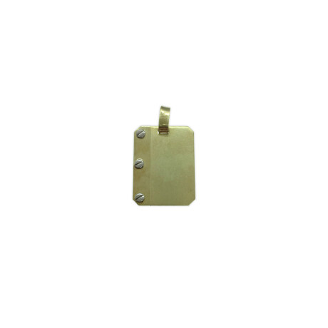 Medalla de oro amarillo 18k "tres tornillos" incluye grabado Medalla de oro amarillo 18k "tres tornillos" incluye grabado