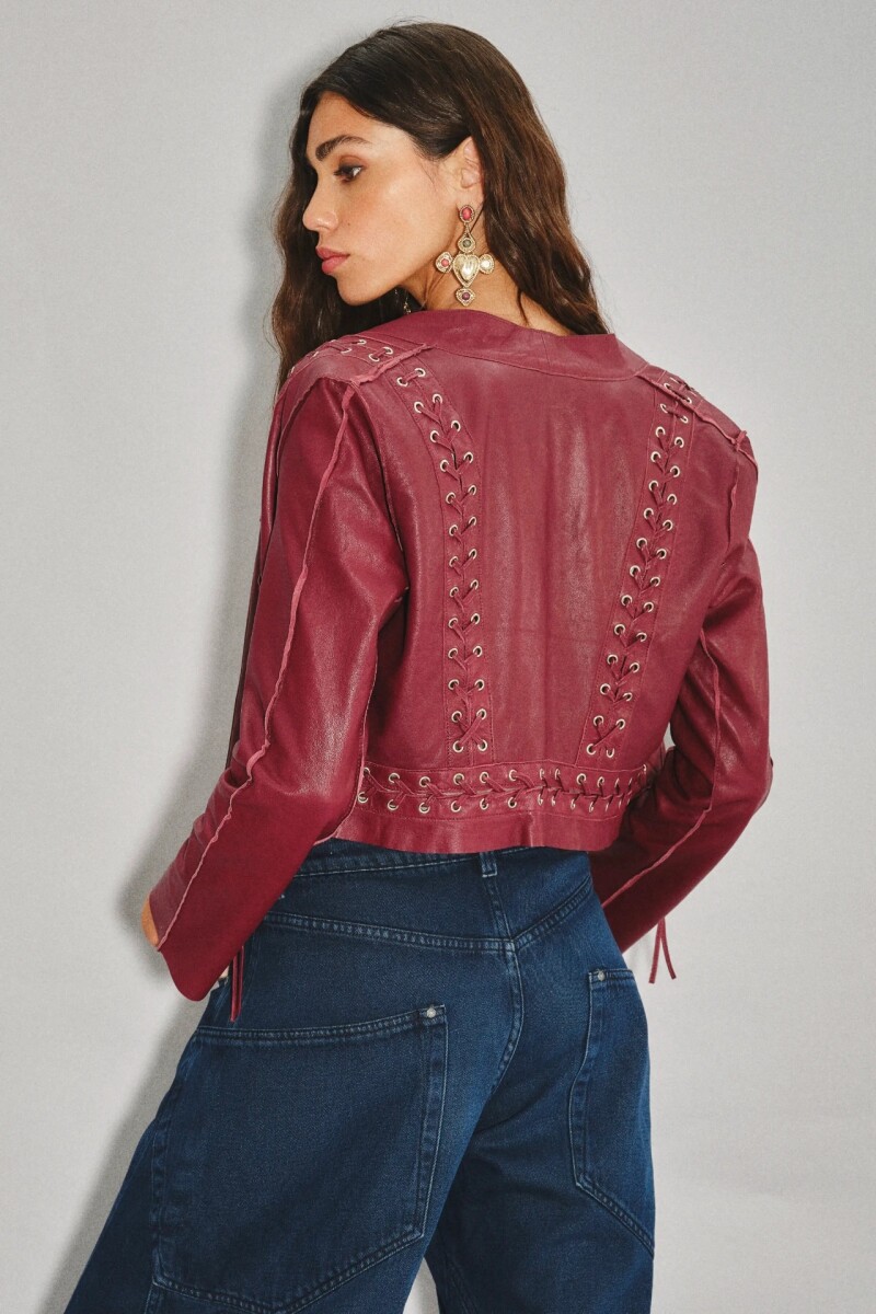 Saco Penny Cuero Bordo