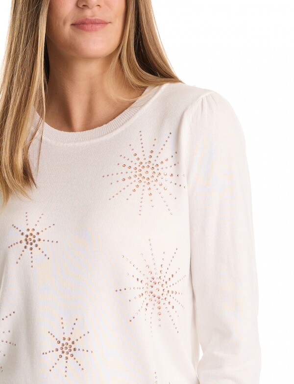 Buzo Destellos Strass CRUDO