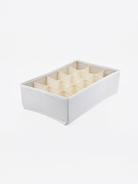 CAJA ORGANIZADORA ROPA INTERIOR 15 ESPACIOS CRUDO