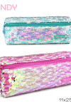 Cartuchera con lentejuelas reversibles Celeste