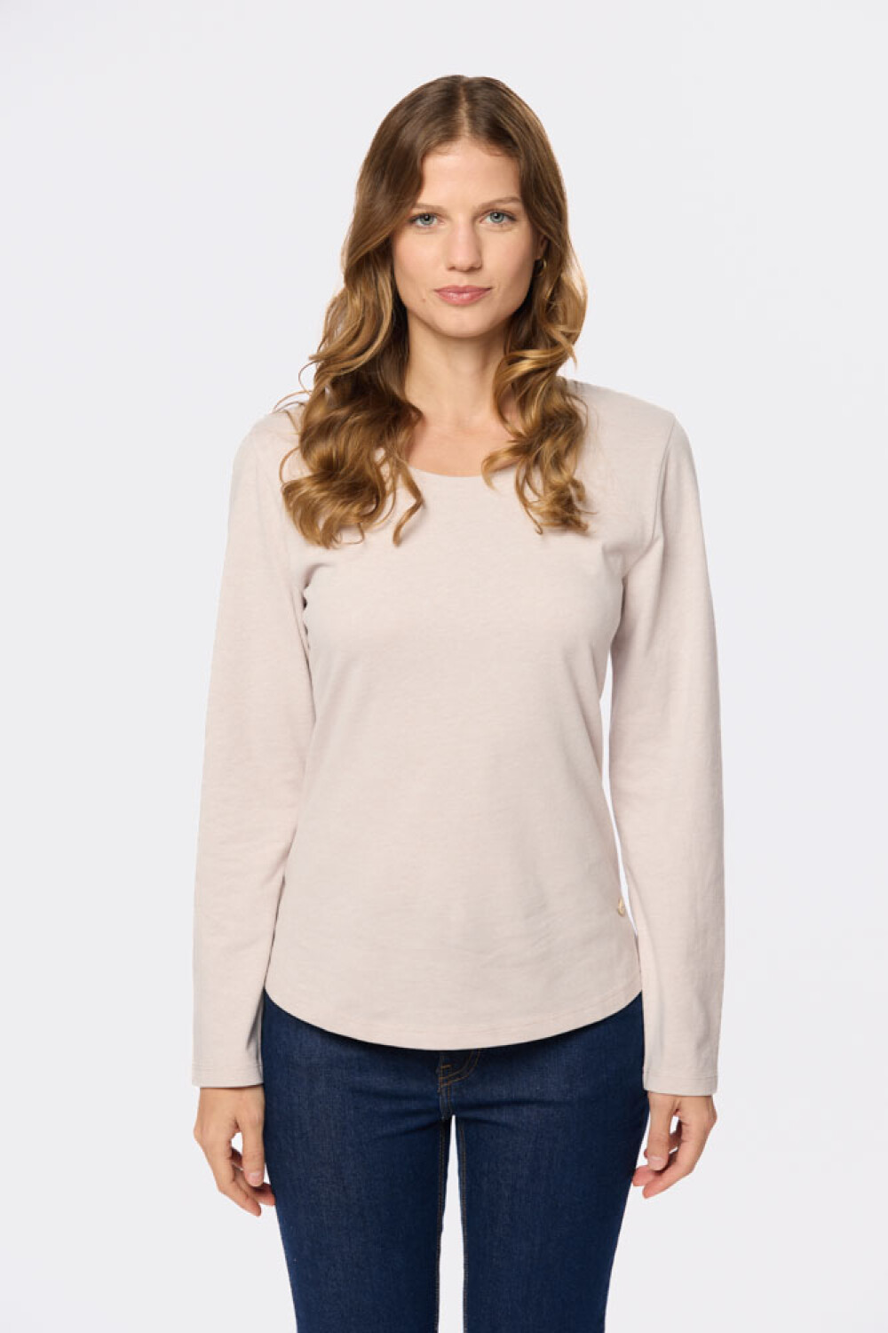 REMERA LISA MANGA LARGA Beige