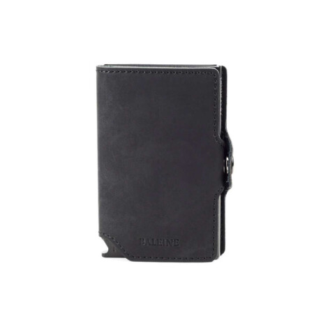 Billetera Baleine Kansas Zipper Negro