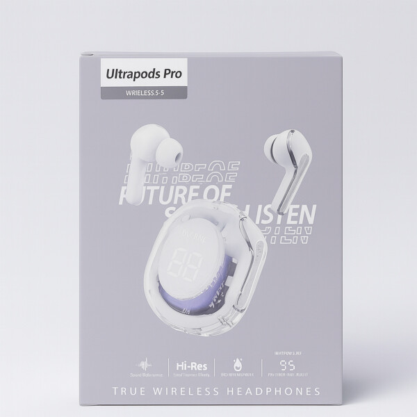 Auriculares Bluetooth Inalámbricos C/ Display Batería USB-C Color Blanco