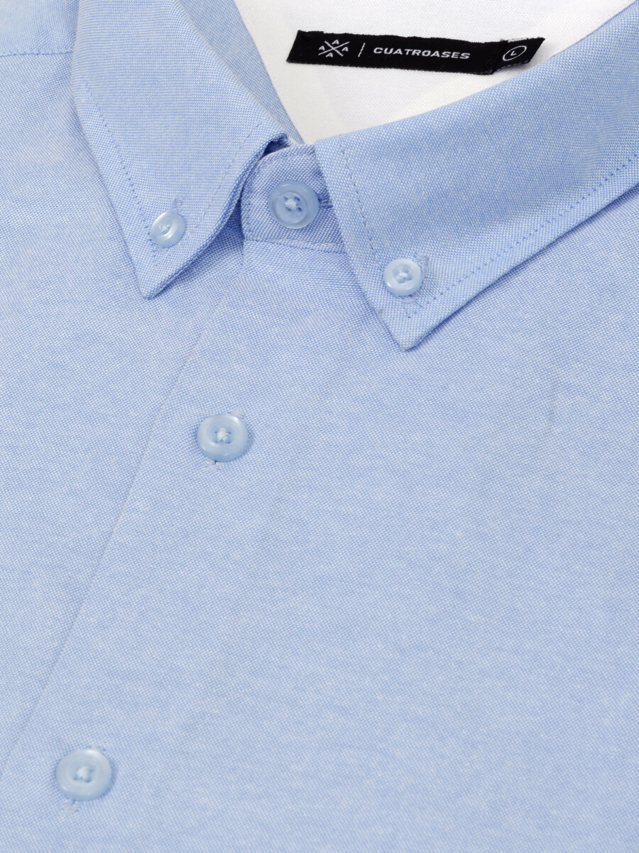 Camisa m/c oxford - celeste 