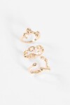 Set de anillos wavy dorado