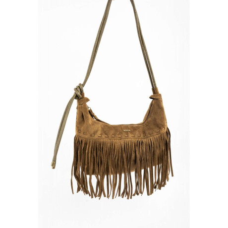 Cartera Gamuza Vegana Flecos Oliva
