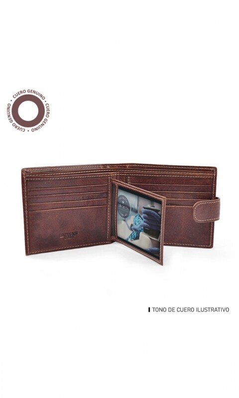 BILLETERA CUERO VULCANO CHOCOLATE