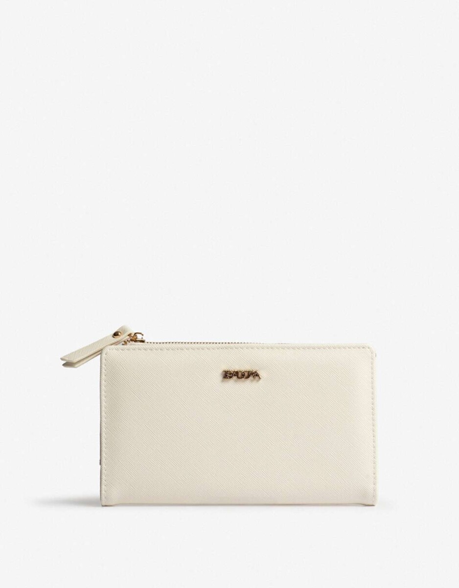 Billetera Formato Fichero - Blanco Crudo 