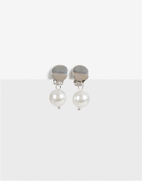 Aros Clips Perlas Aros Clip Perlas - Plateado Rodio