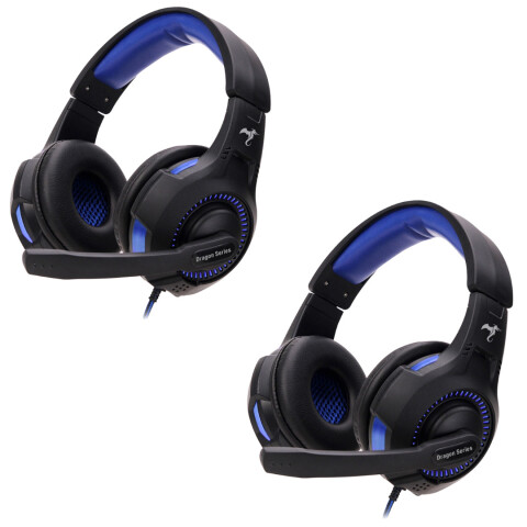 Combo De 2 Auriculares Kolke Gamer Killer Negro y Azul Combo De 2 Auriculares Kolke Gamer Killer Negro y Azul